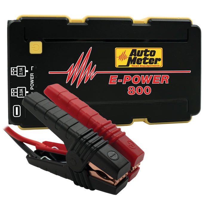 AutoMeter EP-800 JUMP STARTER; EMERGENCY BATTERY PACK; 12V; 800A PEAK; 1800 mAh - Truck Part Superstore