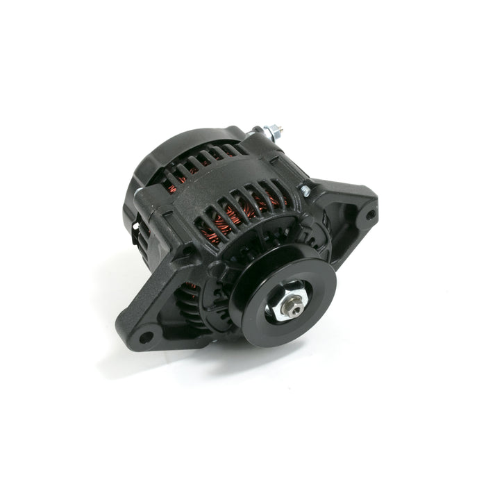 Top Street Performance ES1004BK Black Denso Race Style 90 Amp Alternator with V-Belt Pulley - Truck Part Superstore