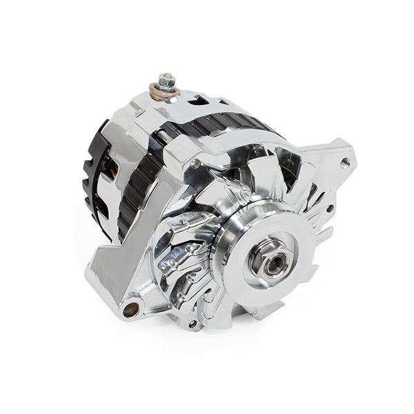 Top Street Performance ES1005C Chrome GM CS130 Style 160 Amp Alternator with V-Belt Pulley - Truck Part Superstore