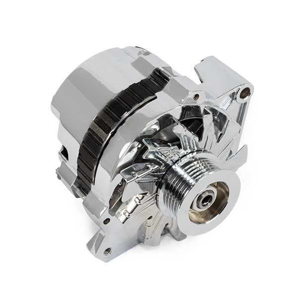 Top Street Performance ES1006C Chrome GM CS130 Style 160 Amp Alternator with Serpentine Pulley - Truck Part Superstore