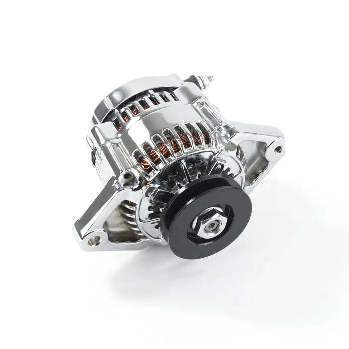 Top Street Performance ES1014C Chrome Denso Race Style 90 Amp Alternator with 3/8" V-Belt Pulley. - Truck Part Superstore