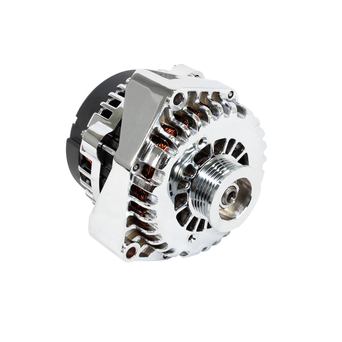 Top Street Performance ES1024C Alternator; GM AD244 Serpentine Belt 180 Amps; Chrome; LS Truck Engines - Truck Part Superstore