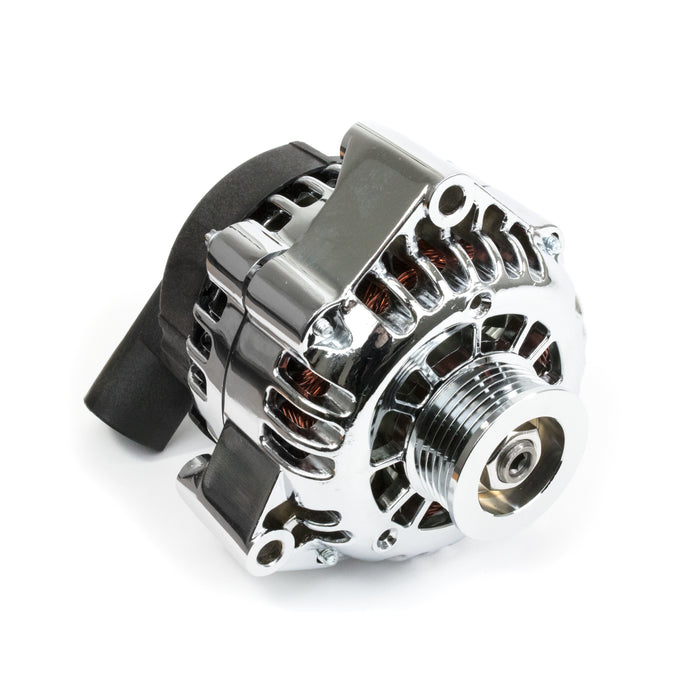 Top Street Performance ES1025C Chrome GM LS Car CS130D Style 180 Amp Alternator with Serpentine Pulley - Truck Part Superstore