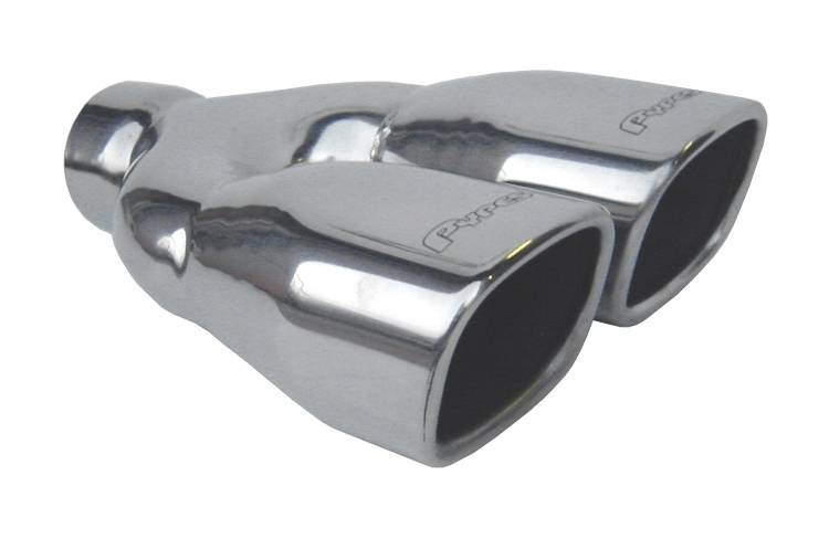 Pypes Performance Exhaust EVT25 Exhaust Tail Pipe Tip Set 2.5 in To Dual 32.5 in Slip Fit 3 1/4 in W x 2 3/4 in High Rectangles-Total W 6 1/2 in L 9 in Hardware Not Incl 304 Stainless Steel Pair Pypes Exhaust - Truck Part Superstore