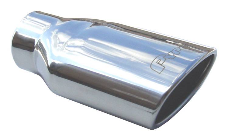 Pypes Performance Exhaust EVT29 Exhaust Tail Pipe Tip Set 2.5 in To Oval 6 in x 3 in Slant Cut Clamp On Hardware Not Incl Polished 304 Stainless Steel Pair Pypes Exhaust - Truck Part Superstore