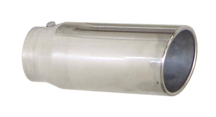 Pypes Performance Exhaust EVT3545 Exhaust Tail Pipe Tip 3.5 in ID x 4.5 in OD Rolled B/O 4.5 in Tip Bolt On Hardware Not Incl Polished 304 Stainless Steel Pypes Exhaust - Truck Part Superstore