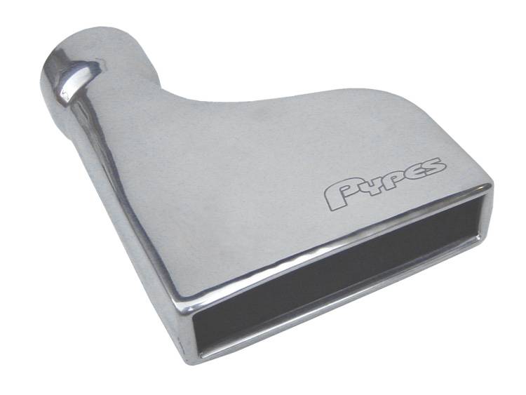 Pypes Performance Exhaust EVT37 Exhaust Tail Pipe Tip Set 2.5 in x8 in x 2 in x 11 in Rectangle Clamp On Hardware Not Incl Polished 304 Stainless Steel Pair Pypes Exhaust - Truck Part Superstore