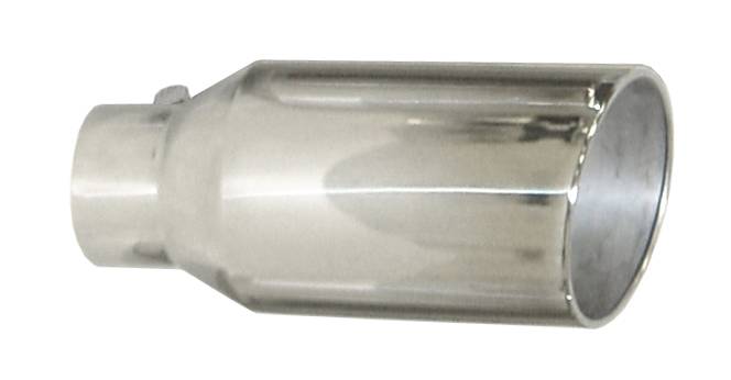 Pypes Performance Exhaust EVT508 Exhaust Tail Pipe Tip 5 in ID x 8 in OD x 18 in L Bolt On Hardware Not Incl Polished 304 Stainless Steel Pypes Exhaust - Truck Part Superstore