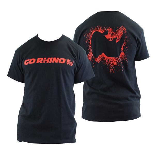 Go Rhino EX0380M Go Rhino Splatter Logo Tee, Red on Black, Medium - Truck Part Superstore