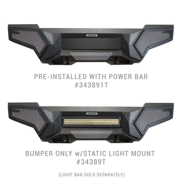 Go Rhino 34389T Low profile steel bumper protects front of vehicle - Truck Part Superstore