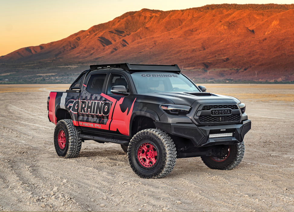 Go Rhino 343891T Low profile steel bumper with powered light mount protects front of vehicle - Truck Part Superstore