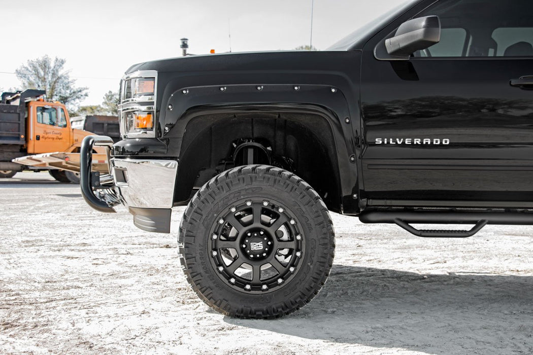 Rough Country F-C11412 Chevrolet Pocket Fender Flares w/Rivets 14-15 Silverado 1500-6.5 Foot/8 Foot Bed Rough Country - Truck Part Superstore