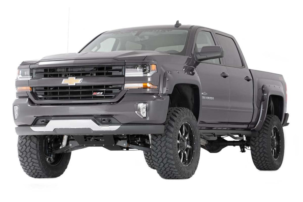 Rough Country F-C11611 Chevrolet Pocket Fender Flares Rivets 16-18 Silverado 1500-6.5 Foot/8 Foot Bed Rough Country - Truck Part Superstore