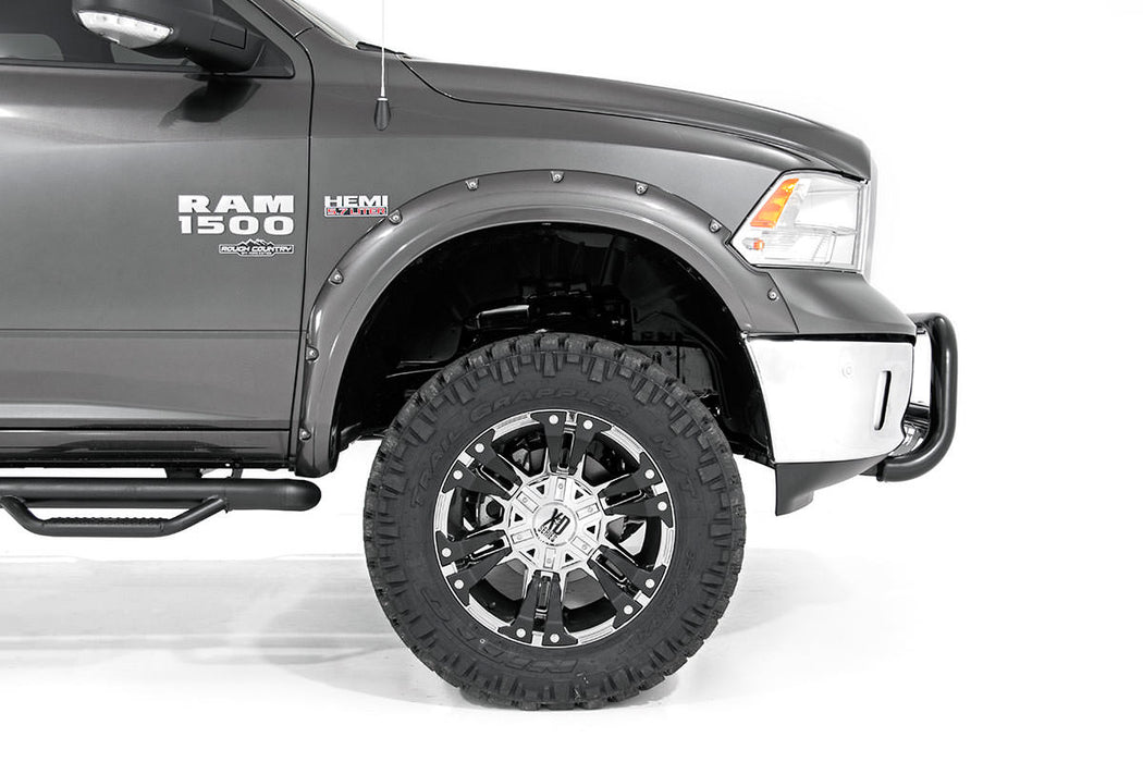Rough Country F-D10911 Dodge Pocket Fender Flares Rivets 09-18 RAM 1500 w/Metal Bumper Rough Country - Truck Part Superstore