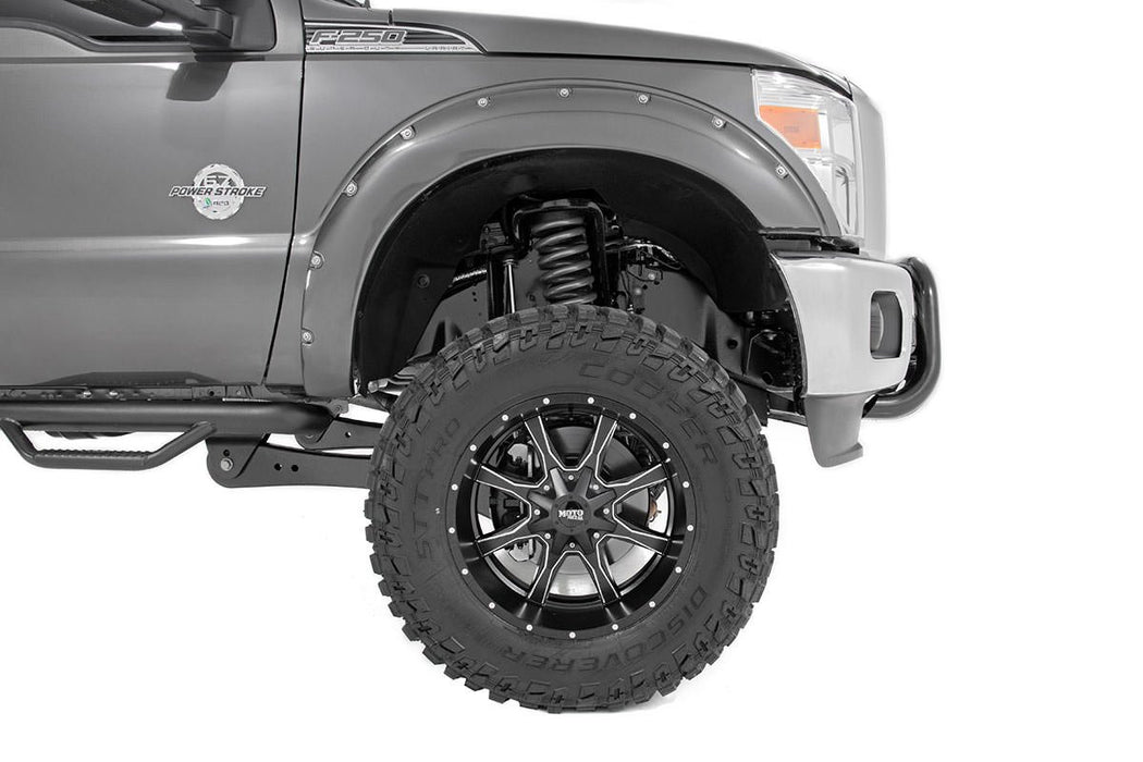 Rough Country F-F21111 Pocket Fender Flares w/Rivets 11-16 F-250/350 Rough Country - Truck Part Superstore