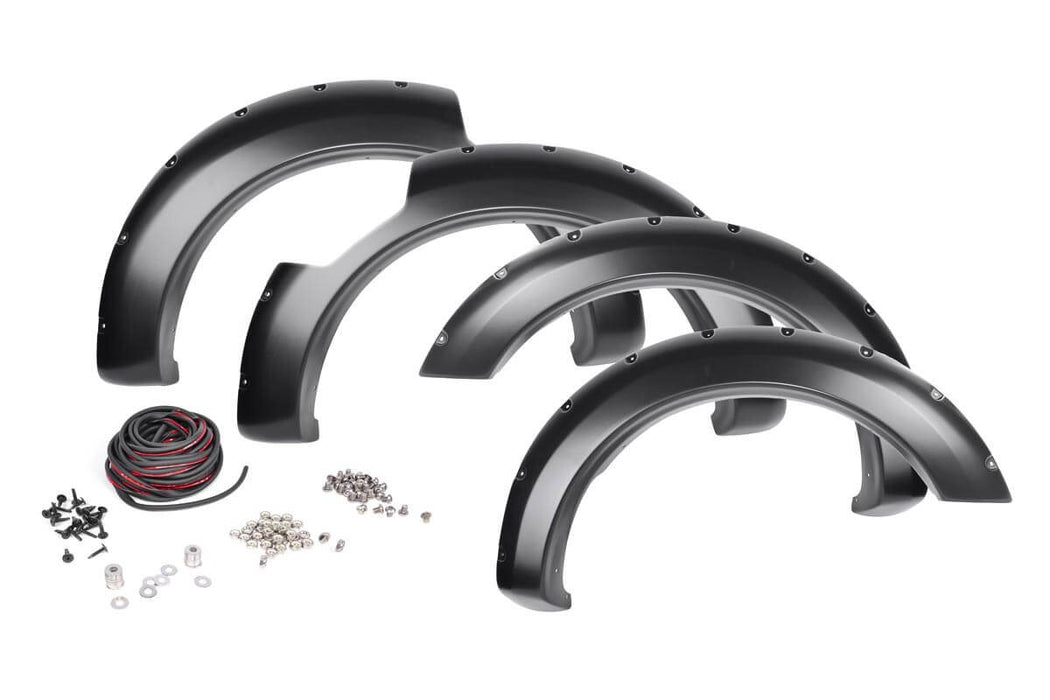 Rough Country F-N101705 Titan Pocket Fender Flares Rivets Unpainted 17 Titan Crew Cab Rough Country - Truck Part Superstore