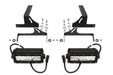 T-Rex Z382671 Rear Bumper/Frame LED Light Bar Mounts - 8" Opening - Swivel Adjustments - Truck Part Superstore