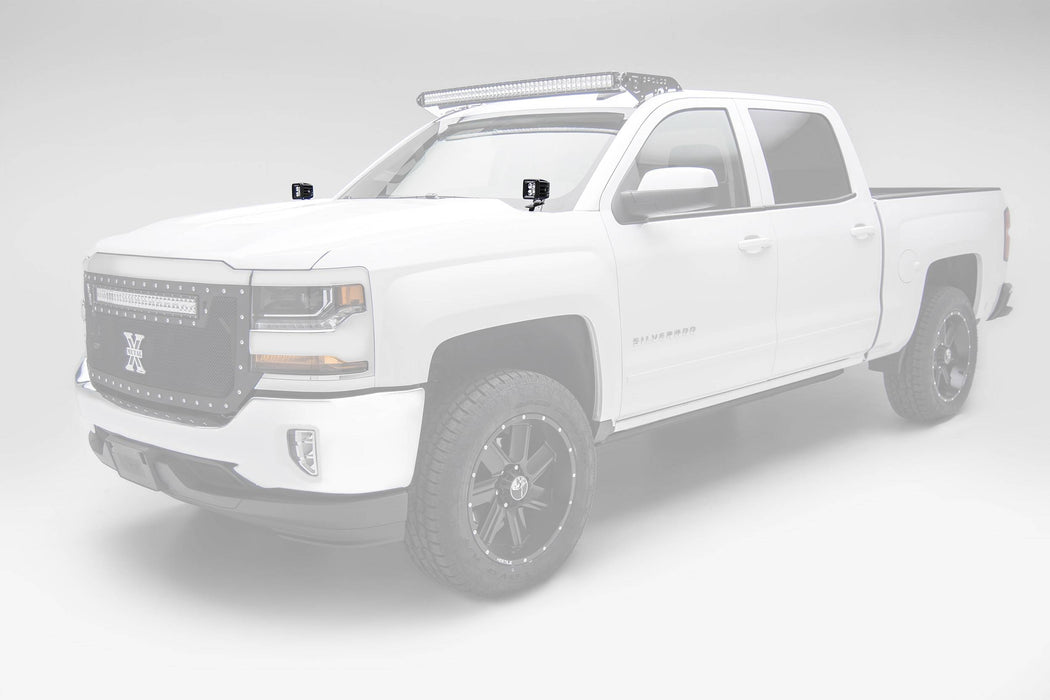 T-Rex Z362081 Hood Hinges LED Light Bar Mounts - By A Pillar - Pod Style LED - Truck Part Superstore
