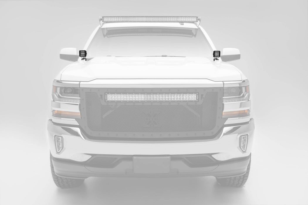 ZROADZ Z362081 Hood Hinge LED Bracket; Mounts [2] 3 in. LED Pod Lights; - Truck Part Superstore