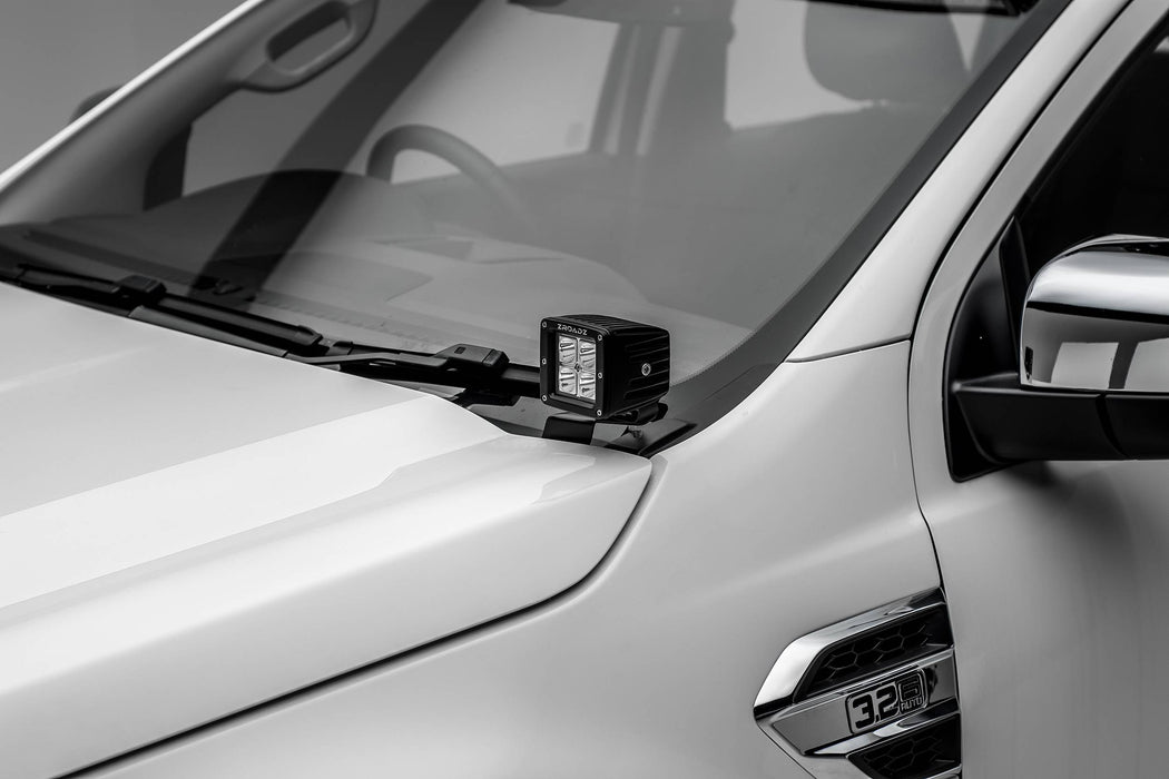 ZROADZ Z365761 Hood Hinge LED Bracket; Mounts [2] 3 in. LED Pod Lights; - Truck Part Superstore