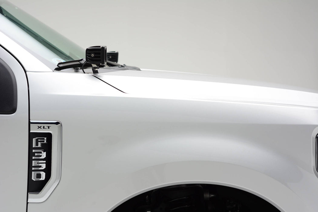 ZROADZ Z365471-KIT2 Hood Hinge LED Kit; Incl. [2] 3 in. LED Pod Lights And Universal Wiring Harness; - Truck Part Superstore