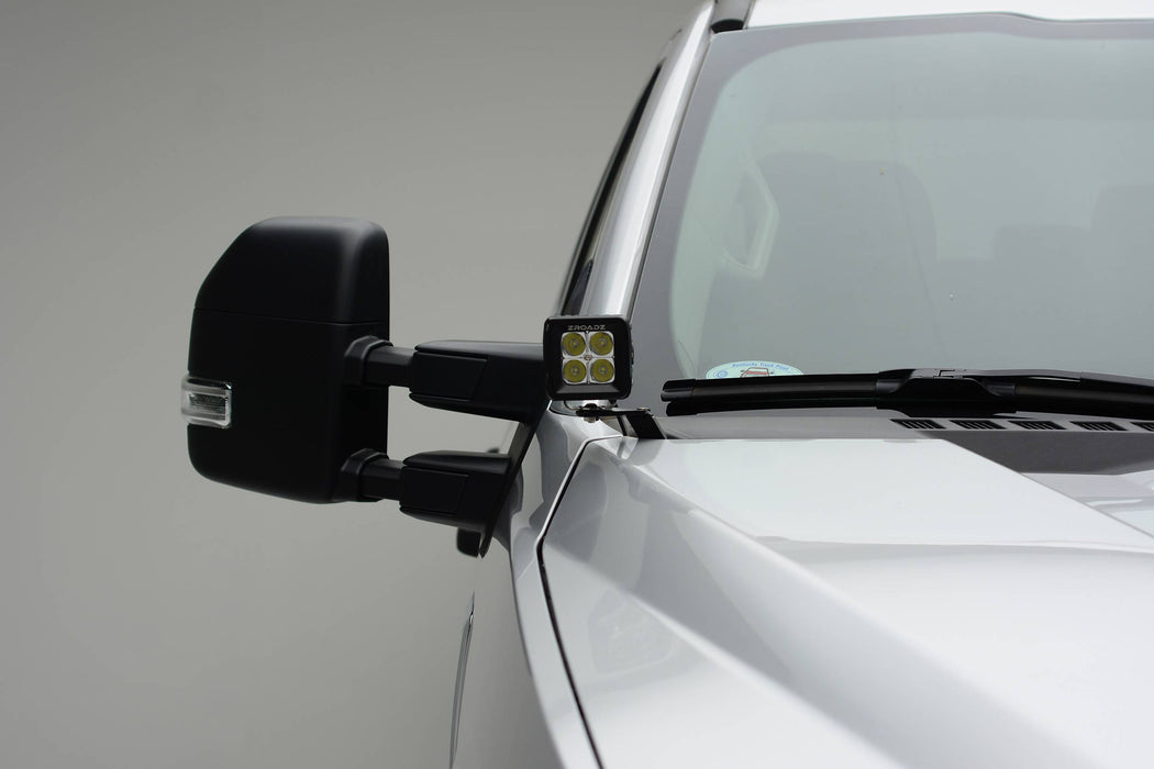 ZROADZ Z365471-KIT2 Hood Hinge LED Kit; Incl. [2] 3 in. LED Pod Lights And Universal Wiring Harness; - Truck Part Superstore