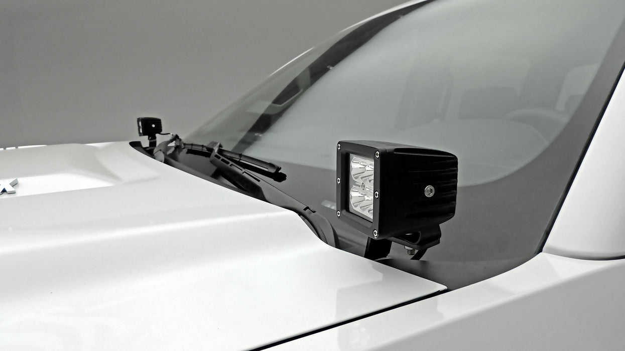 ZROADZ Z361221-KIT2 Hood Hinge LED Kit; Incl. [2] 3 in. LED Pod Lights And Universal Wiring Harness; - Truck Part Superstore