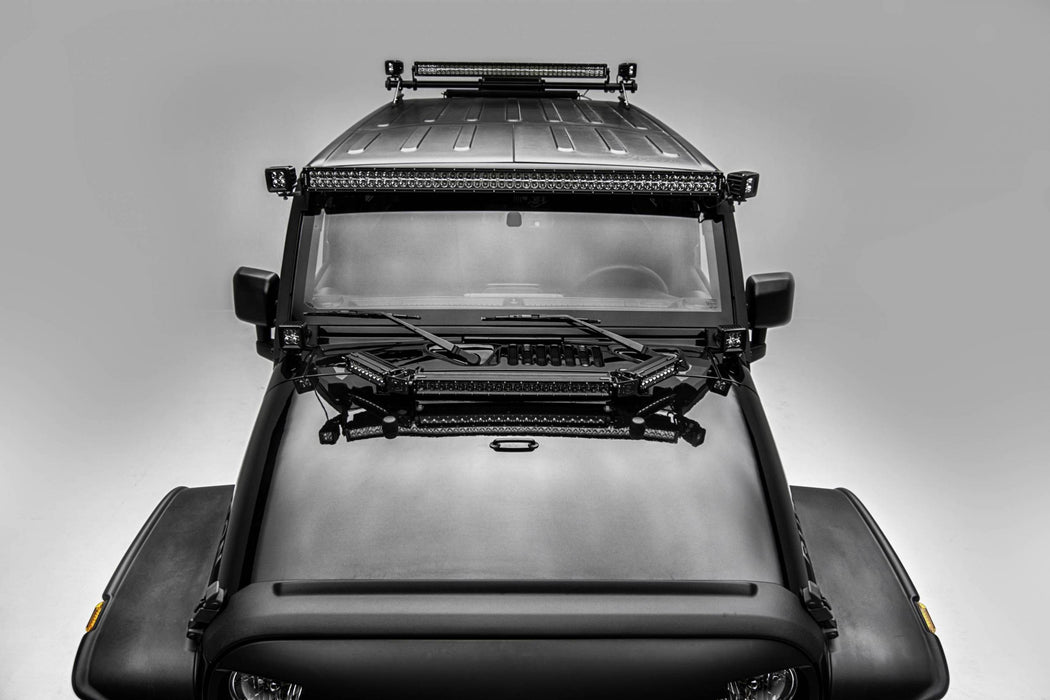 ZROADZ Z374814 Lower A Pillar LED Bracket; Mounts [2] 3 in. LED Pod Lights; - Truck Part Superstore