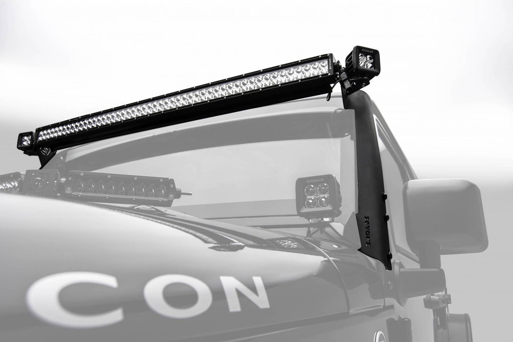 T-Rex Z374811 A Pillar Roof Level - Single Bar 50" LED Light Bar Mounts Straight - Truck Part Superstore