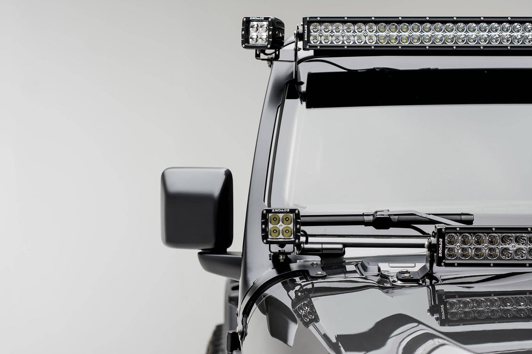 ZROADZ Z334851 Front Roof Side LED Bracket; Mounts [2] 3 in. LED Pod Lights; - Truck Part Superstore