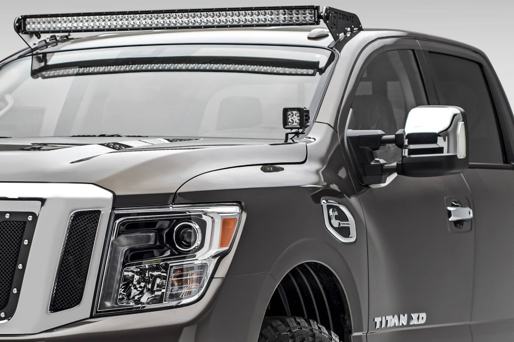 ZROADZ Z337581 Front Roof LED Light Bar Bracket; Mounts [1] 50 in. Curved LED Light Bar; - Truck Part Superstore