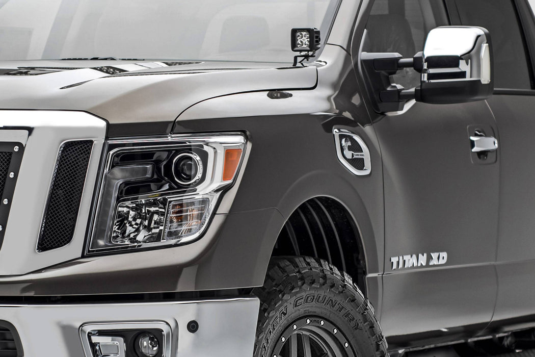 ZROADZ Z367581-KIT2 Hood Hinge LED Kit; Incl. [2] 3 in. LED Pod Lights And Universal Wiring Harness; - Truck Part Superstore
