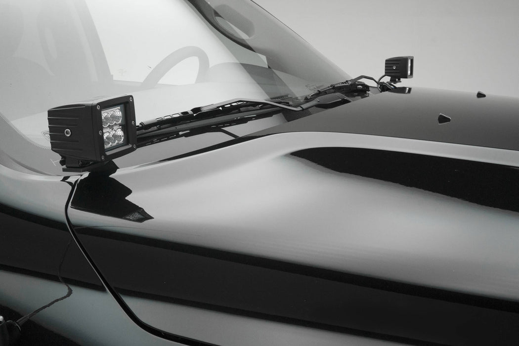 T-Rex Z364521 Hood Hinges LED Light Bar Mounts - By A Pillar - Pod Style LED - Truck Part Superstore