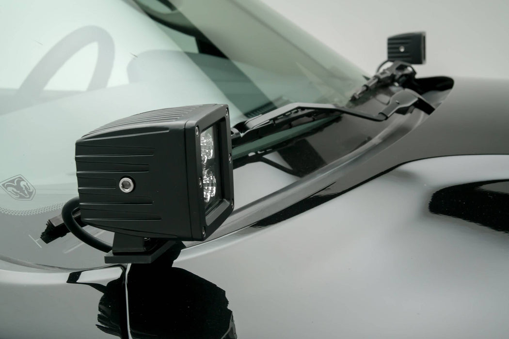 ZROADZ Z364521-KIT2 Hood Hinge LED Kit; Incl. [2] 3 in. LED Pod Lights And Universal Wiring Harness; - Truck Part Superstore