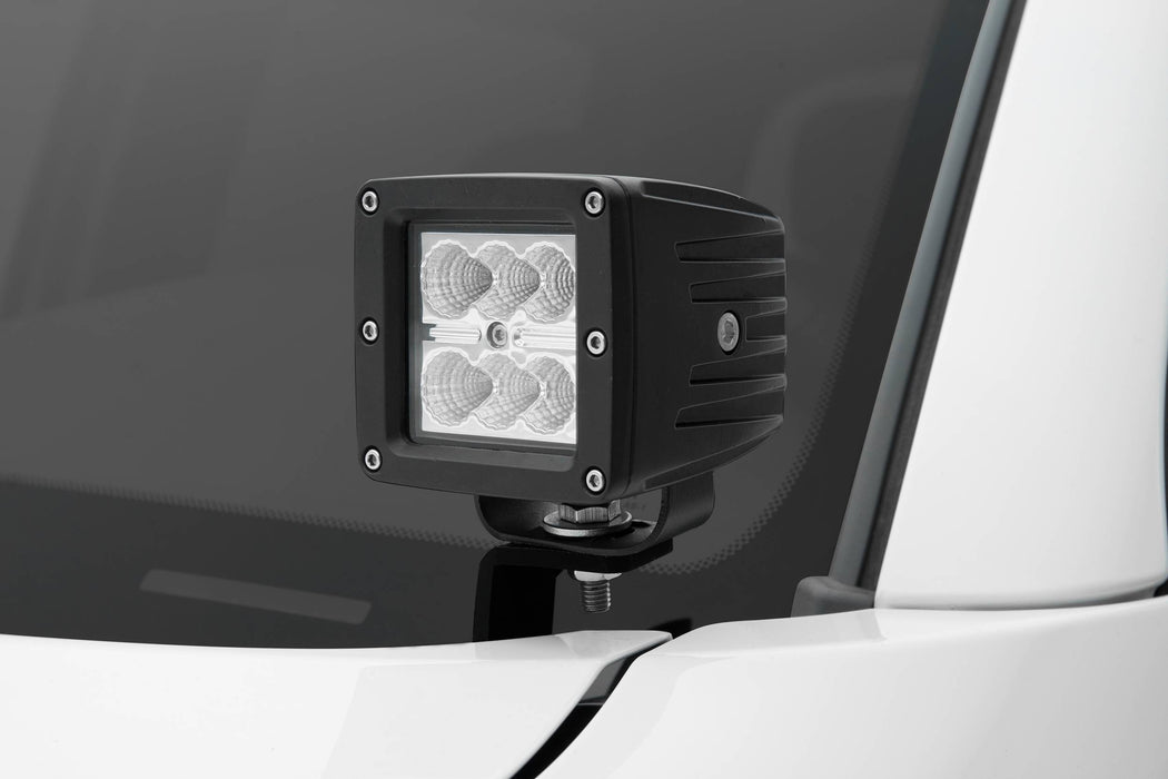 ZROADZ Z369381 Hood Hinge LED Bracket; Mounts [2] 3 in. LED Pod Lights; - Truck Part Superstore
