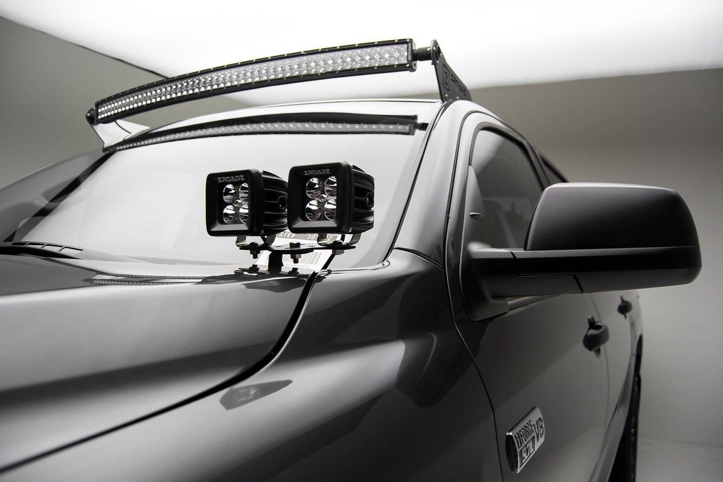 ZROADZ Z369641-KIT4 Hood Hinge LED Kit; Incl. [4] 3 in. LED Pod Lights And Universal Wiring Harness; - Truck Part Superstore