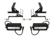T-Rex Z389641 Rear Bumper/Frame LED Light Bar Mounts - 8" Opening - Swivel Adjustments - Truck Part Superstore
