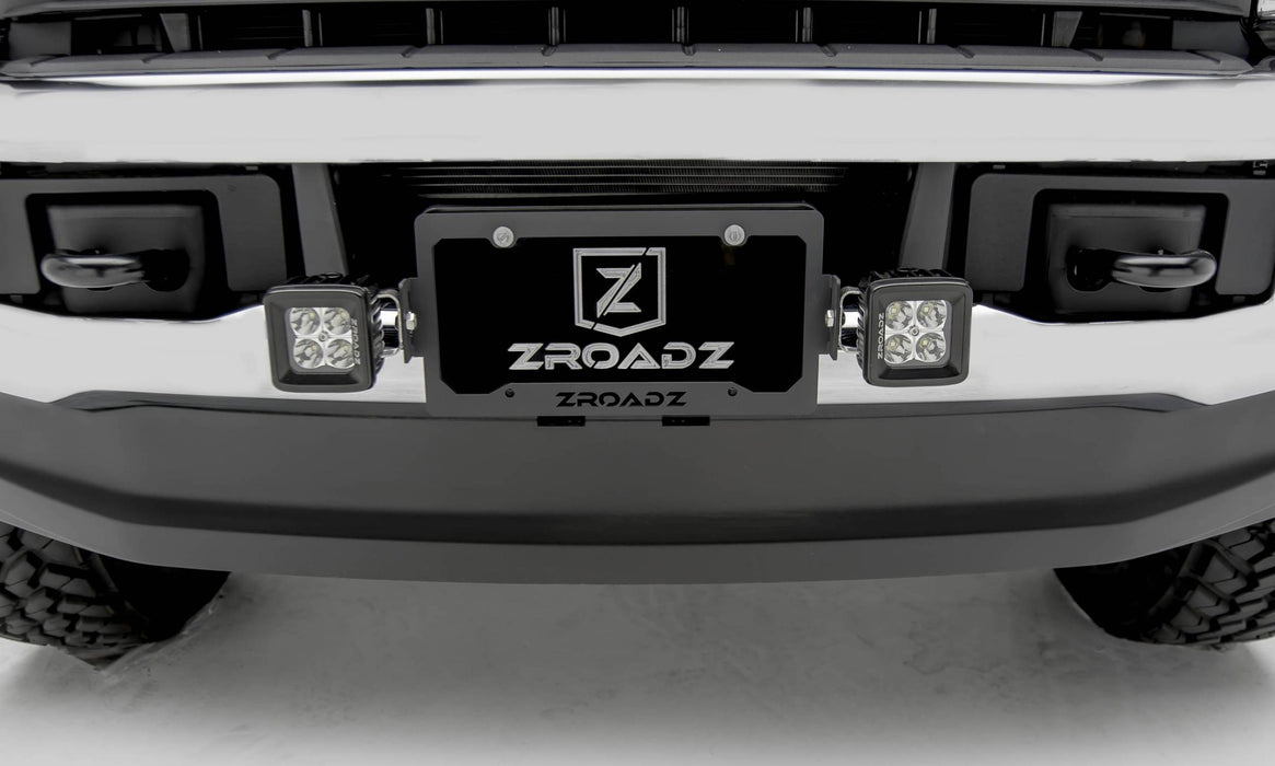 ZROADZ Z310005-KIT License Plate Frame LED Kit; Incl. [2] 3 in. LED Pod Lights; - Truck Part Superstore