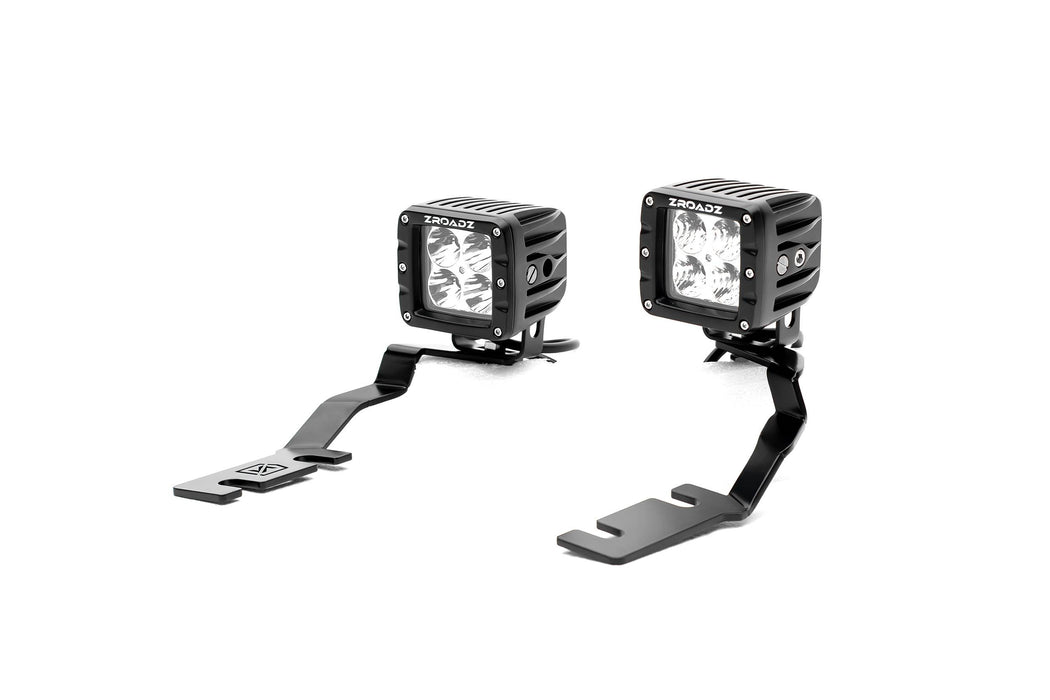 ZROADZ Z365821-KIT2 Hood Hinge LED Kit; Incl. [2] 3 in. LED Pod Lights And Universal Wiring Harness; - Truck Part Superstore