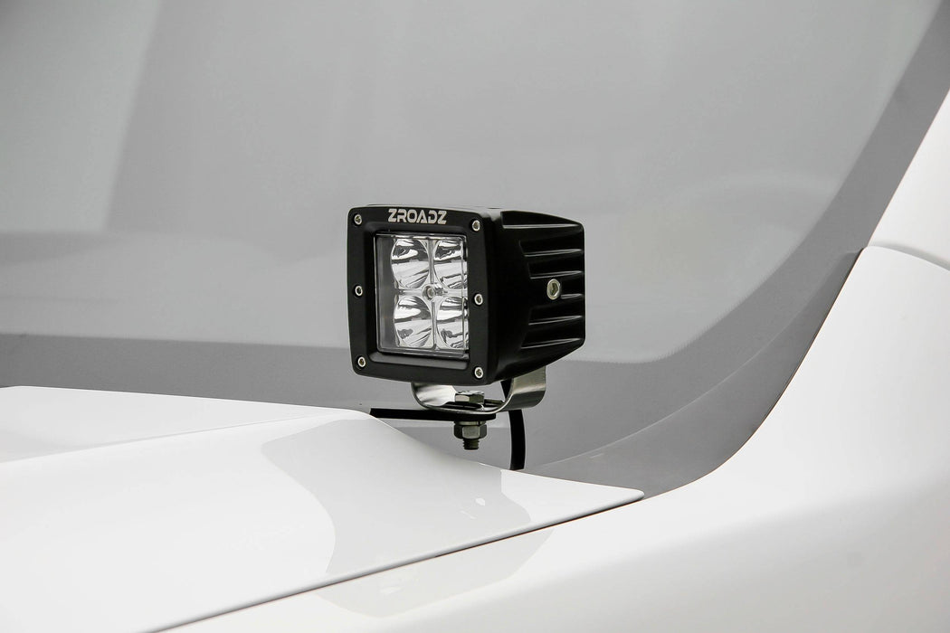ZROADZ Z362281 Hood Hinge LED Bracket; Black; Mild Steel; - Truck Part Superstore