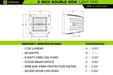 ZROADZ Z365751-KIT2 Hood Hinge LED Kit; Incl. [2] 3 in. LED Pod Lights; - Truck Part Superstore