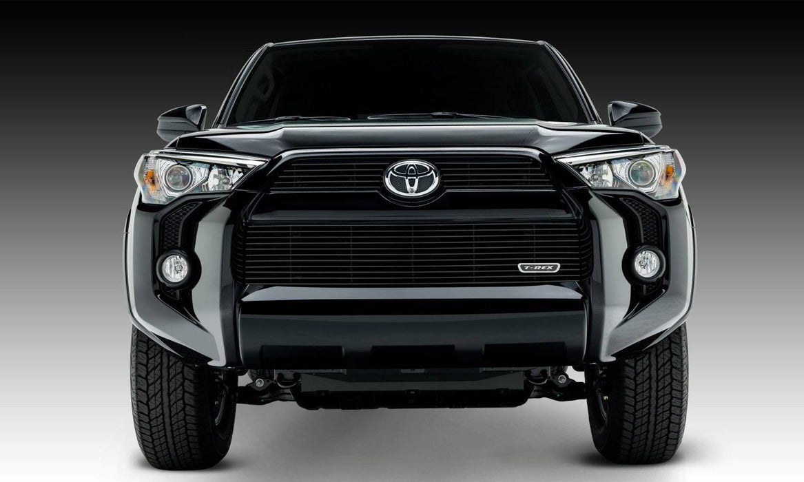 T-Rex Grilles 21949B Billet Series Grille; Horizontal; Aluminum; Black; 3 Pc; Overlay; - Truck Part Superstore