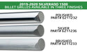 T-Rex Grilles 6211232 Billet Series Grille; Horizontal Round; Polished Aluminum; 4 pc; Overlay; - Truck Part Superstore