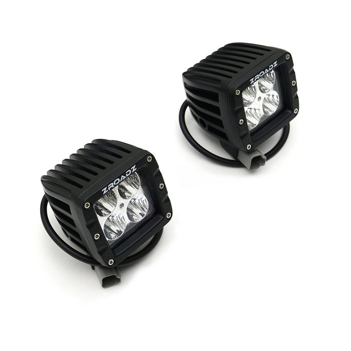 ZROADZ Z362281-KIT2 Hood Hinge LED Kit; Incl. [2] 3 in. LED Pod Lights; - Truck Part Superstore