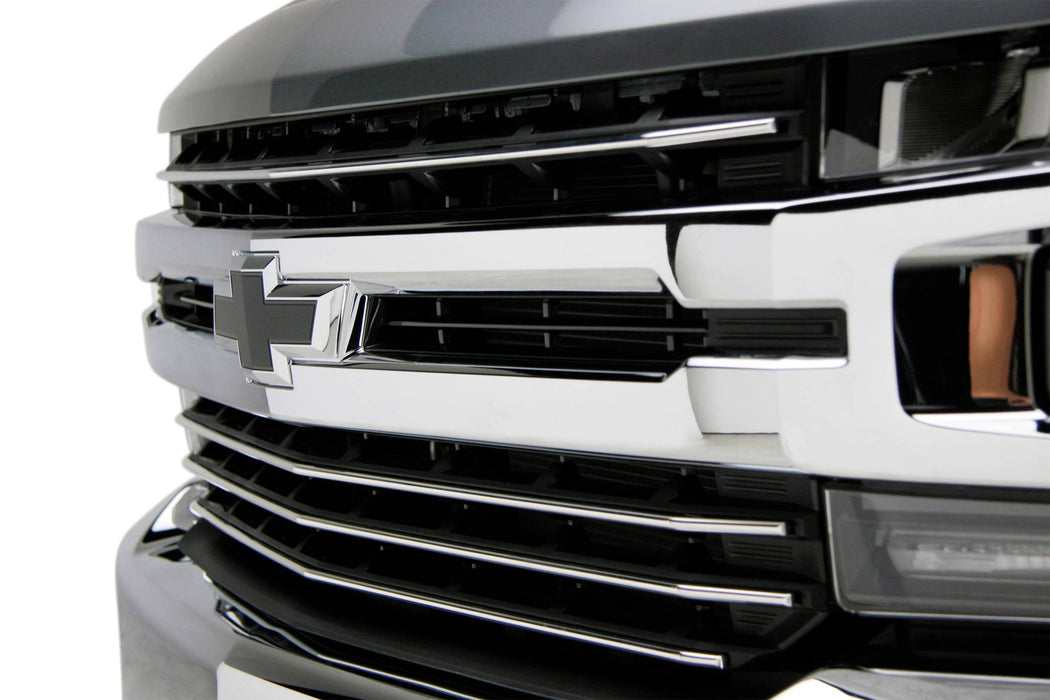T-Rex Grilles 6211232 Billet Series Grille; Horizontal Round; Polished Aluminum; 4 pc; Overlay; - Truck Part Superstore