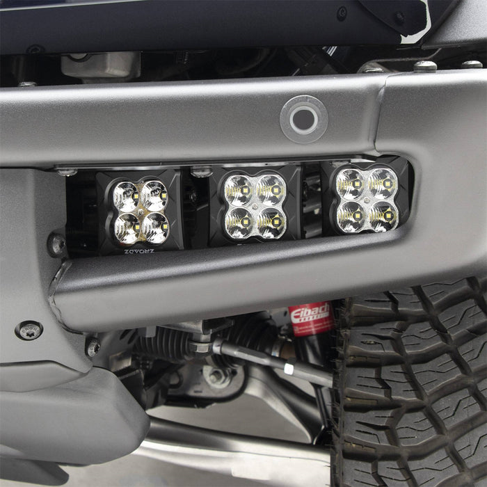 ZROADZ Z325401-KIT Front Bumper OEM Fog LED Kit; Incl. [6] 3 in. White LED Pod Lights; - Truck Part Superstore