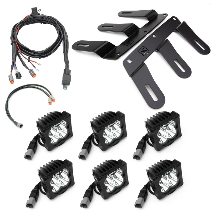 ZROADZ Z325401-KITA Front Bumper OEM Fog LED Kit; Incl. [6] 3 in. Amber LED Pod Lights; - Truck Part Superstore