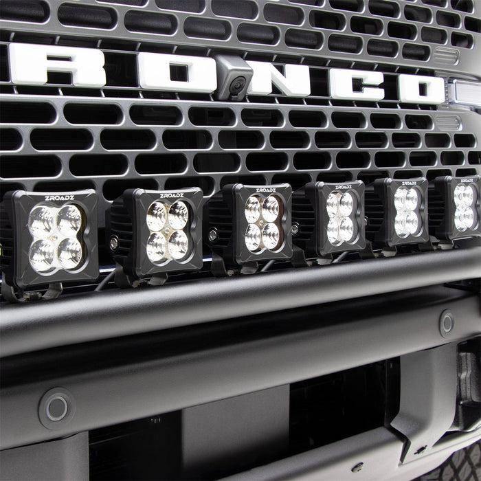 ZROADZ Z325431-KIT Front Bumper Top LED Kit; Incl. [6] 3 in. LED Pod Lights; - Truck Part Superstore