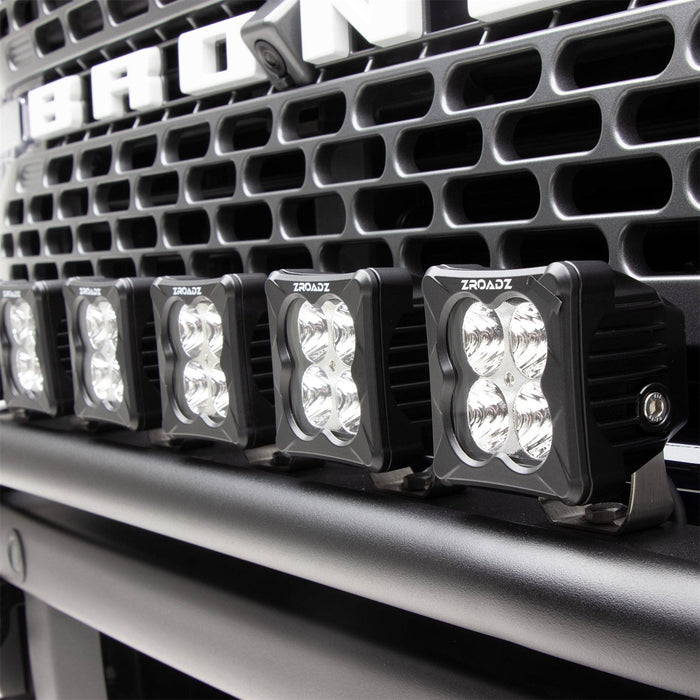 ZROADZ Z325431-KIT Front Bumper Top LED Kit; Incl. [6] 3 in. LED Pod Lights; - Truck Part Superstore