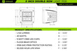ZROADZ Z365821-KIT4 Hood Hinge LED Kit; Incl. [4] 3 in. LED Pod Lights And Universal Wiring Harness; - Truck Part Superstore